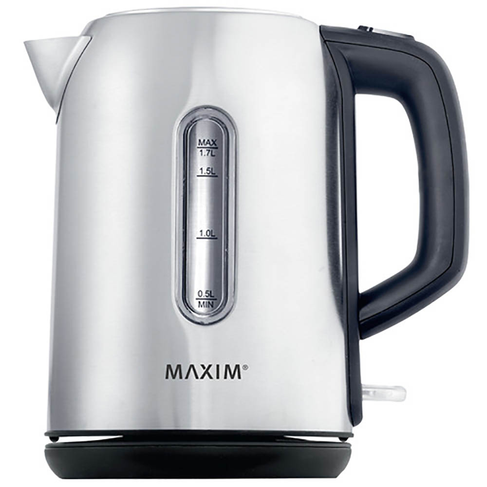 Image for MAXIM CORDLESS KETTLE STAINLESS STEEL 1.7 LITRE GREY from Office Express