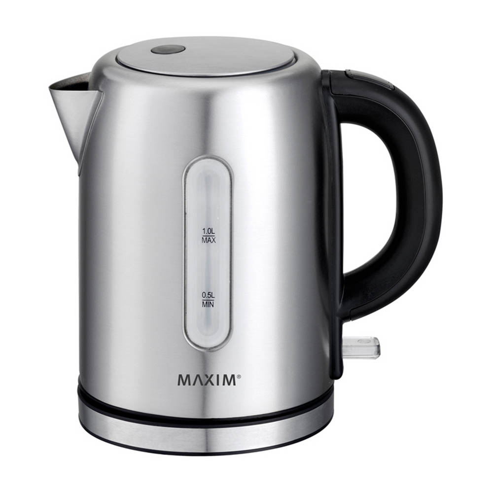 Image for MAXIM CORDLESS KETTLE STAINLESS STEEL 1 LITRE GREY from Office Play