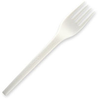 biopak pla fork 165mm white pack 50