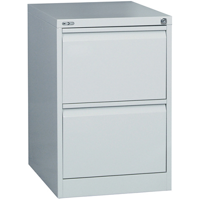 Image for GO STEEL FILING CABINET 2 DRAWERS 460 X 620 X 705MM SILVER GREY from Challenge Office Supplies
