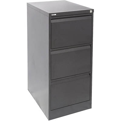 Image for GO STEEL FILING CABINET 3 DRAWERS 460 X 620 X 1016MM BLACK RIPPLE from ONET B2C Store