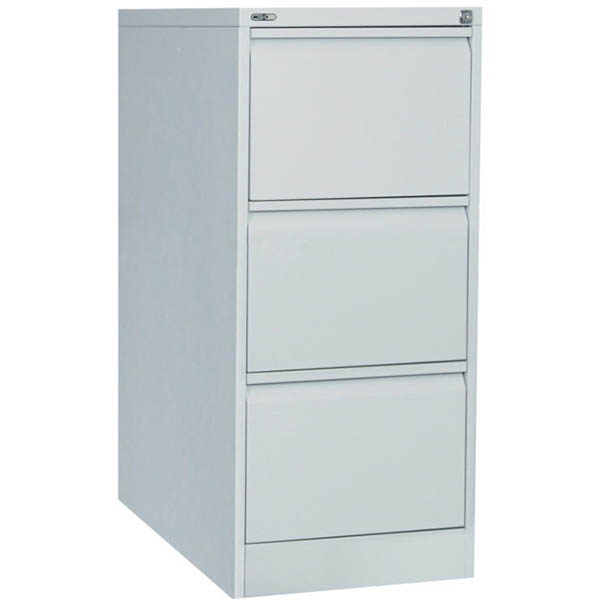 Image for GO STEEL FILING CABINET 3 DRAWERS 460 X 620 X 1016MM SILVER GREY from ONET B2C Store