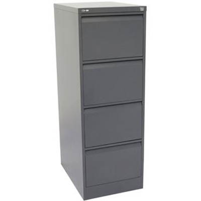 Image for GO STEEL FILING CABINET 4 DRAWERS 460 X 620 X 1321MM GRAPHITE RIPPLE from ONET B2C Store