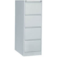 go steel filing cabinet 4 drawers 460 x 620 x 1321mm silver grey