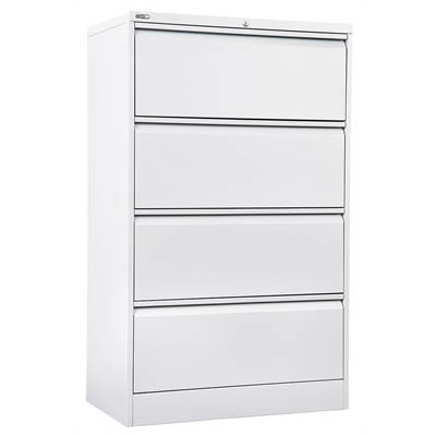 Image for GO LATERAL FILING CABINET 4 DRAWER HEAVY DUTY 1321 X 900 X 473MM WHITE CHINA from Challenge Office Supplies
