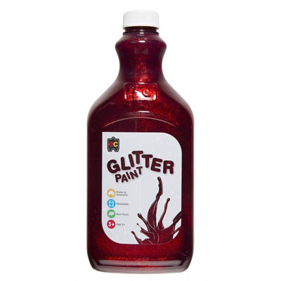 Image for EDUCATIONAL COLOURS GLITTER PAINT 2 LITRE RED from Office Heaven