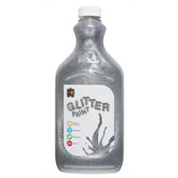 educational colours glitter paint 2 litre silver