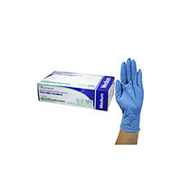 universal choice examination gloves powder free en374 medium blue pack 100