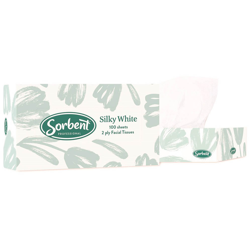 Image for SORBENT PROFESSIONAL FACIAL TISSUE 2 PLY 100 SHEETS CARTON 48 from ONET B2C Store