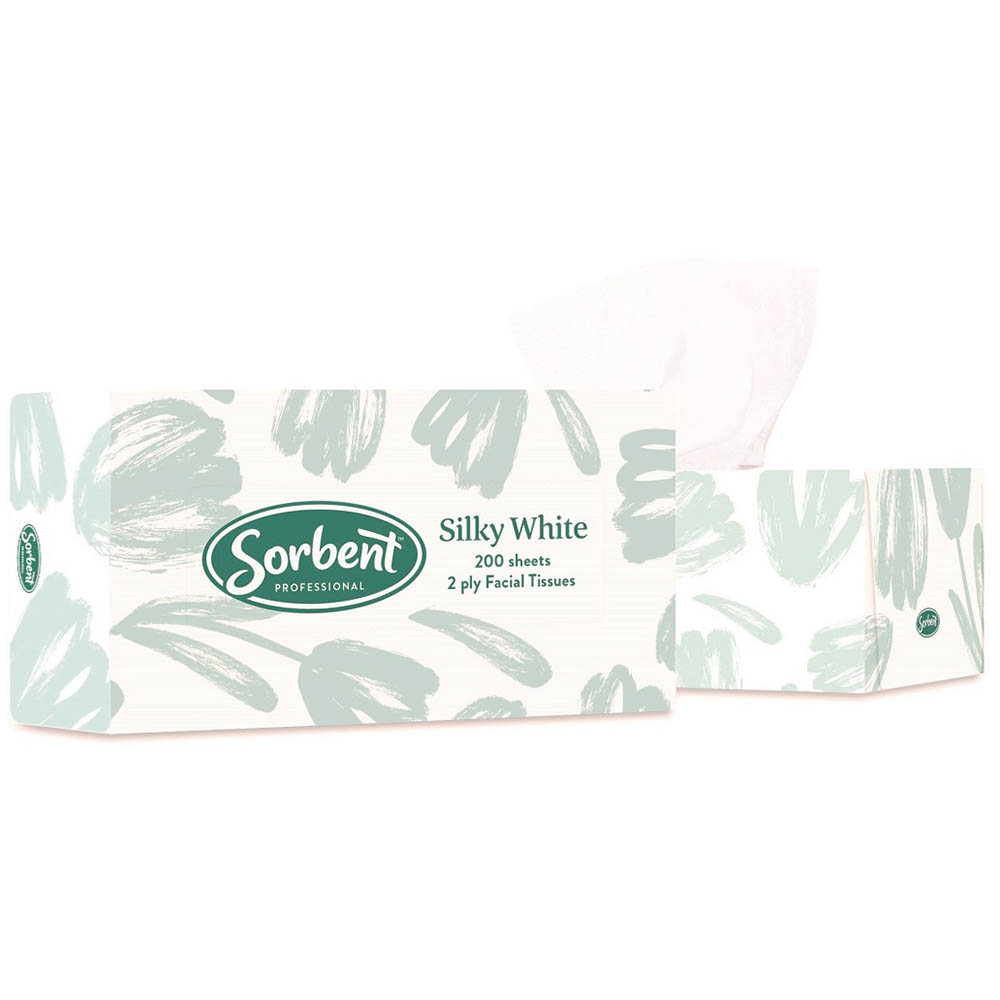 Image for SORBENT PROFESSIONAL FACIAL TISSUE 2 PLY 200 SHEETS CARTON 24 from ALLBIZ Office Supplies