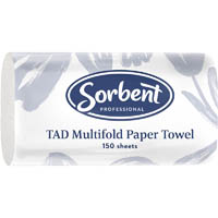 sorbent professional tad multifold paper towel 1 ply 150 sheets carton 20