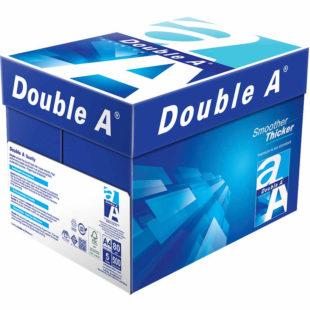 DOUBLE A UNWRAPPED CARBON NEUTRAL COPY PAPER A4 80GSM WHITE CARTON OF 2500 SHEETS |  | 7000282i