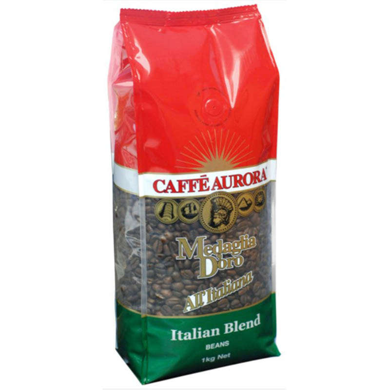 Image for VITTORIA CAFE AURORA ITALIAN BLEND COFFEE BEANS 1KG BAG from Challenge Office Supplies