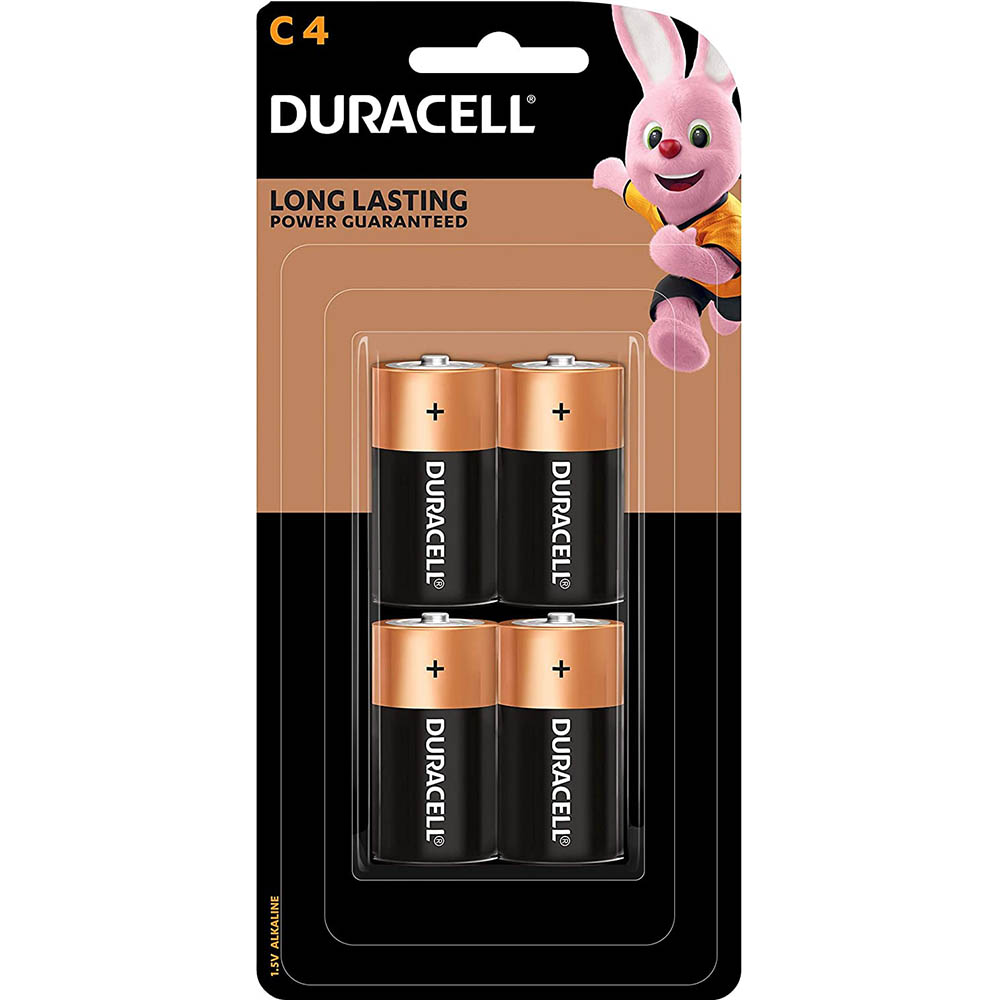 Image for DURACELL COPPERTOP ALKALINE C BATTERY PACK 4 from Mitronics Corporation