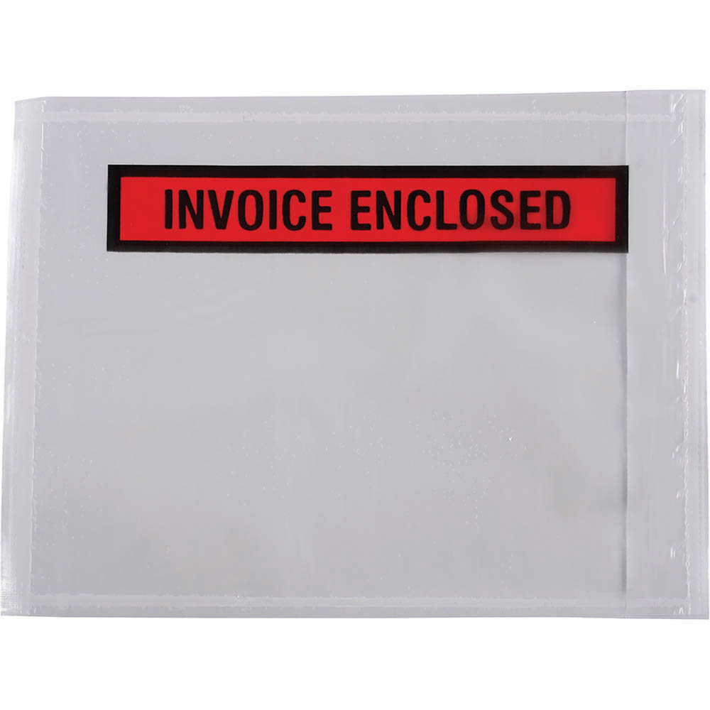 Image for WHITEBOX PACKAGING ENVELOPE INVOICE ENCLOSED 155 X 115MM WHITE/RED BOX 1000 from That Office Place PICTON