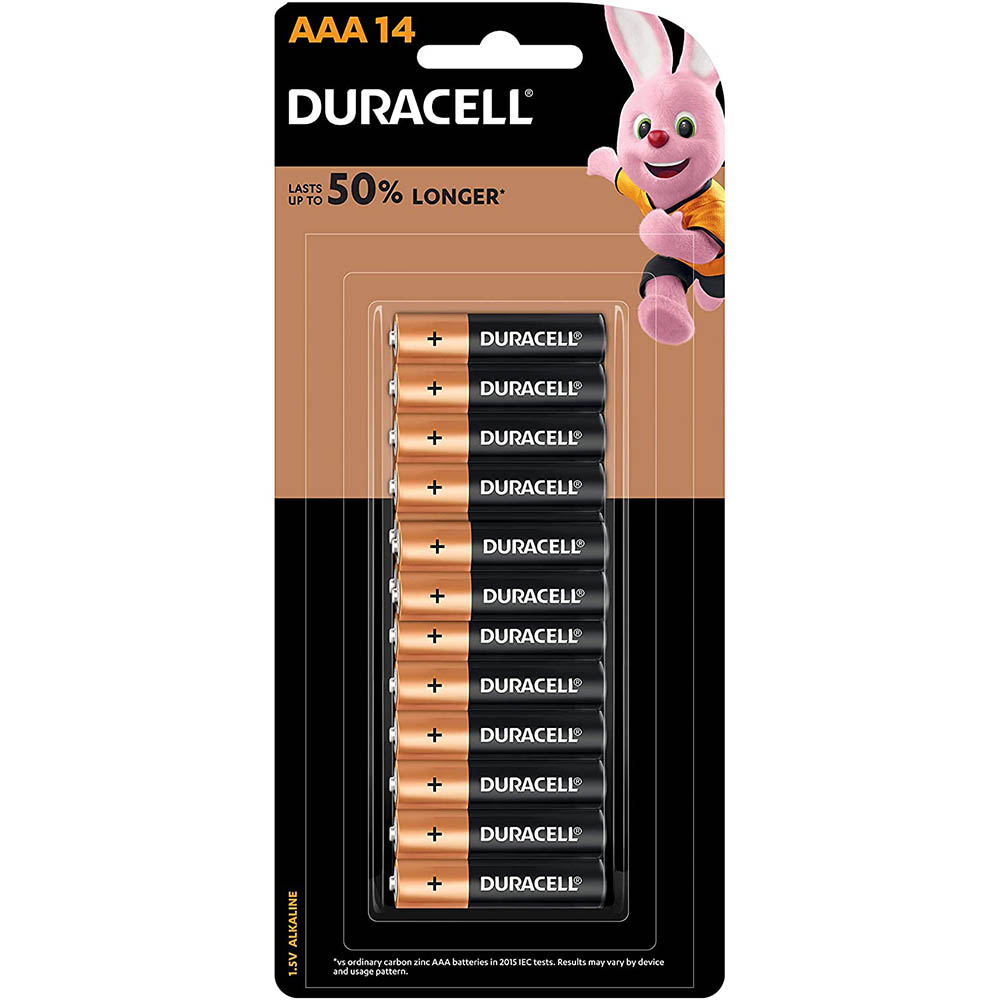 Image for DURACELL COPPERTOP ALKALINE AAA BATTERY PACK 14 from Mitronics Corporation
