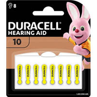 duracell size 10 easytab hearing aid zinc air coin 1.45v battery pack 8