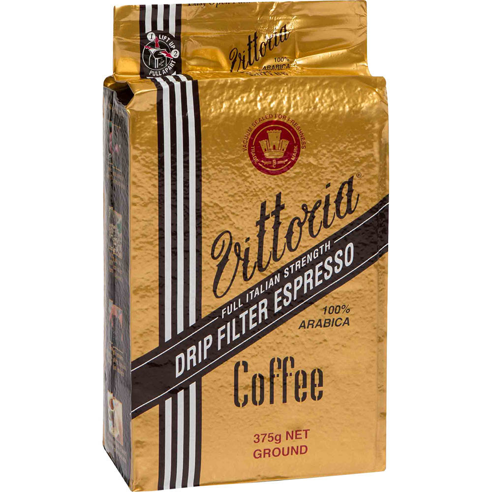 Image for VITTORIA ESPRESSO DRIP FILTER GROUND COFFEE 375G from Mitronics Corporation
