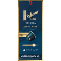 vittoria nespresso compatible coffee capsule colombia pack 10