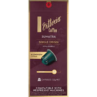vittoria nespresso compatible coffee capsule sumatra pack 10