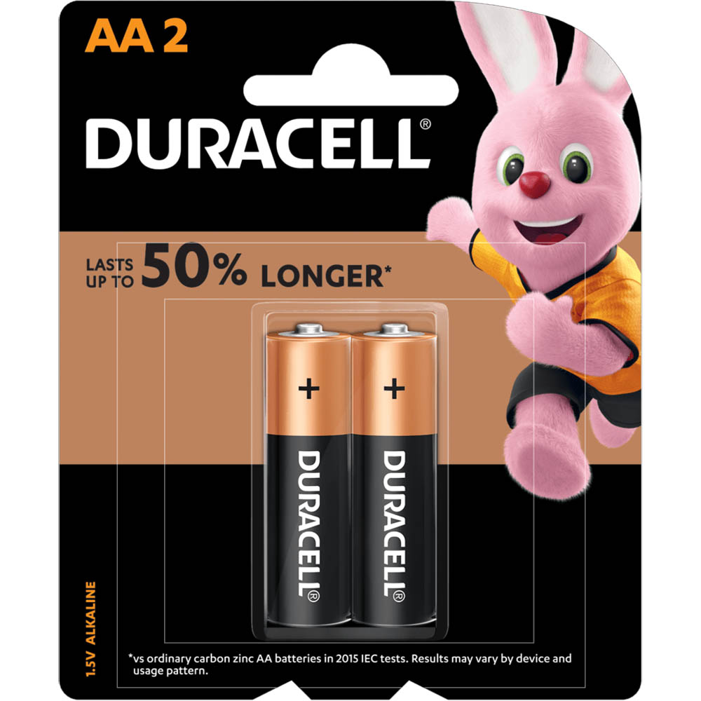 Image for DURACELL COPPERTOP ALKALINE AA BATTERY PACK 2 from York Stationers