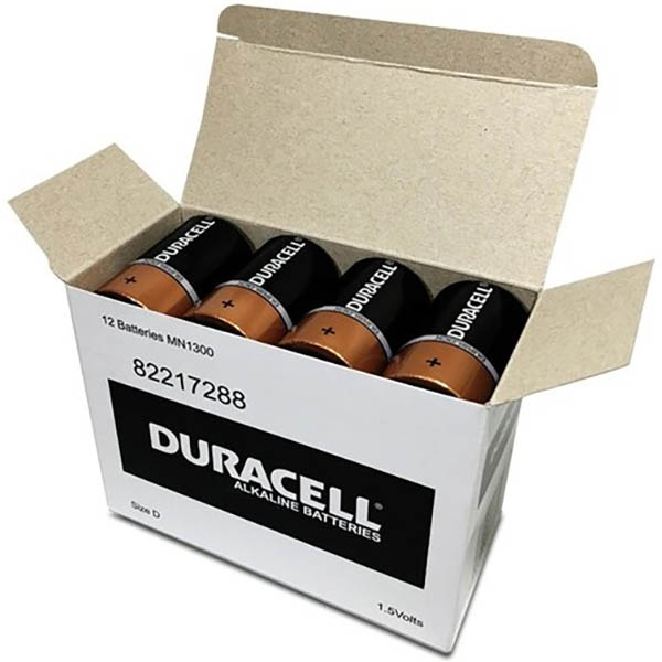Image for DURACELL COPPERTOP ALKALINE D BATTERY BOX 12 from Prime Office Supplies