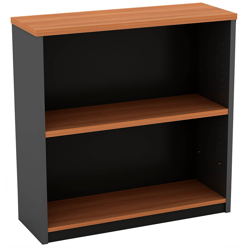 Image for OM OPEN BOOKCASE 900 X 320 X 900MM CHERRY/CHARCOAL from Office Heaven