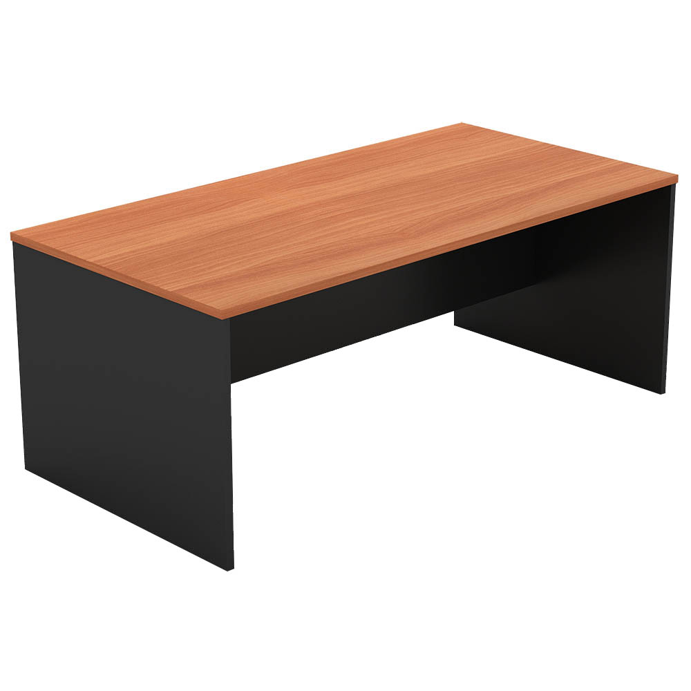 Image for OM DESK 1200 X 600 X 720MM CHERRY/CHARCOAL from Mitronics Corporation