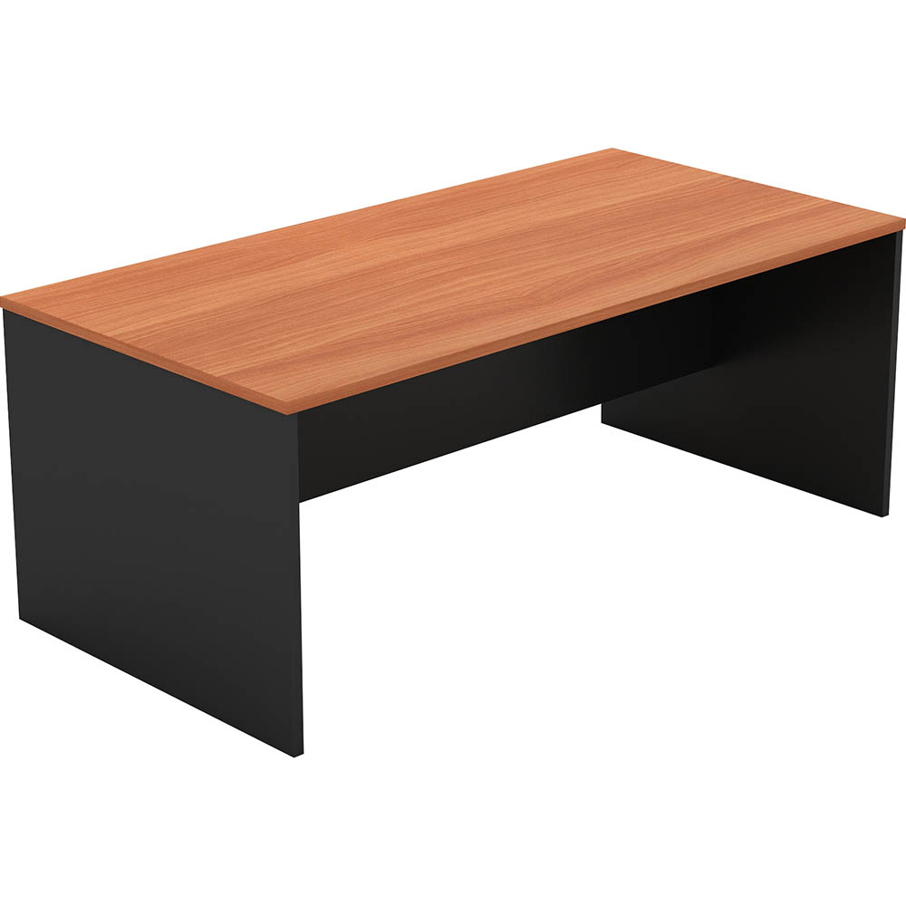 Image for OM DESK 1350 X 750 X 720MM CHERRY/CHARCOAL from Mitronics Corporation