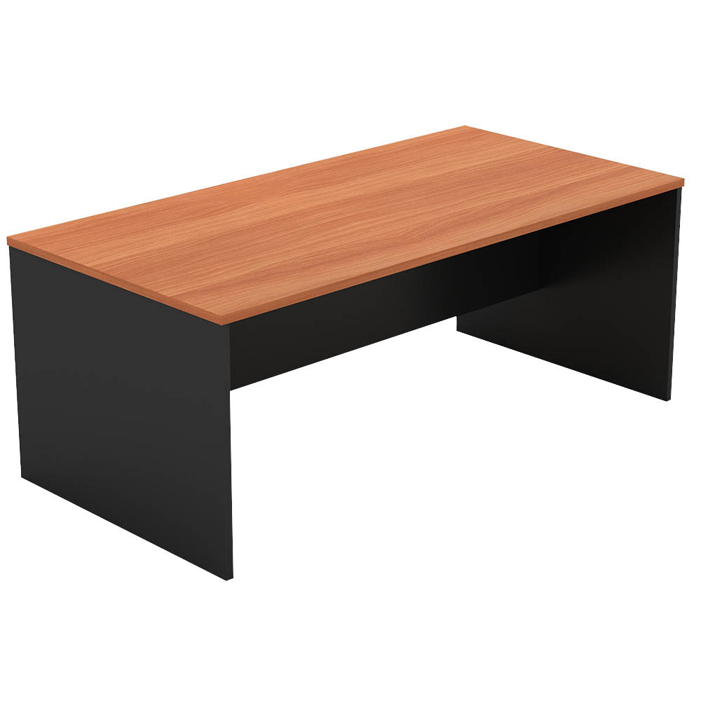 Image for OM DESK 1500 X 750 X 720MM CHERRY/CHARCOAL from Mitronics Corporation