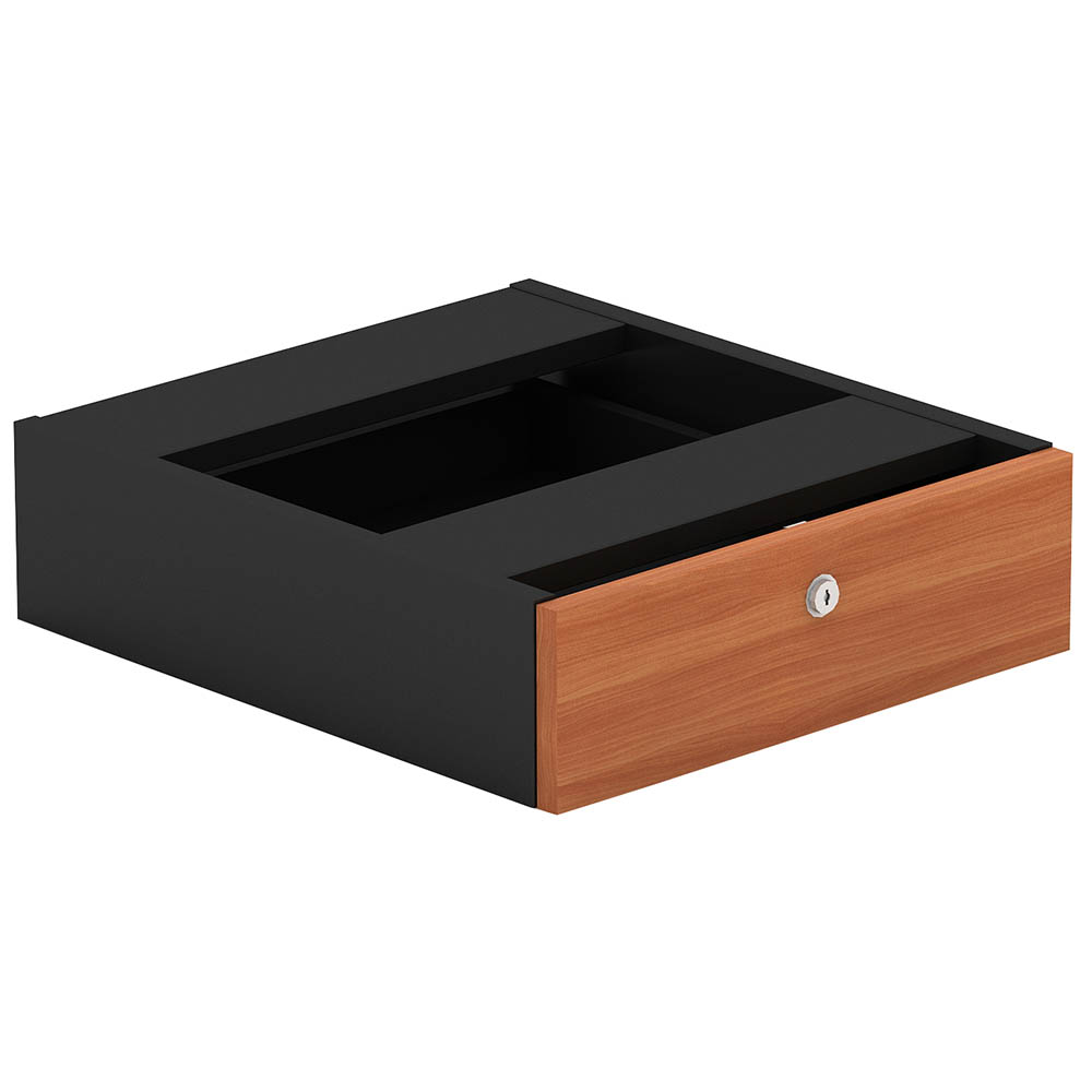 Image for OM FIXED DESK PEDESTAL 1-DRAWER 464 X 400 X 145MM CHERRY/CHARCOAL from Office Heaven