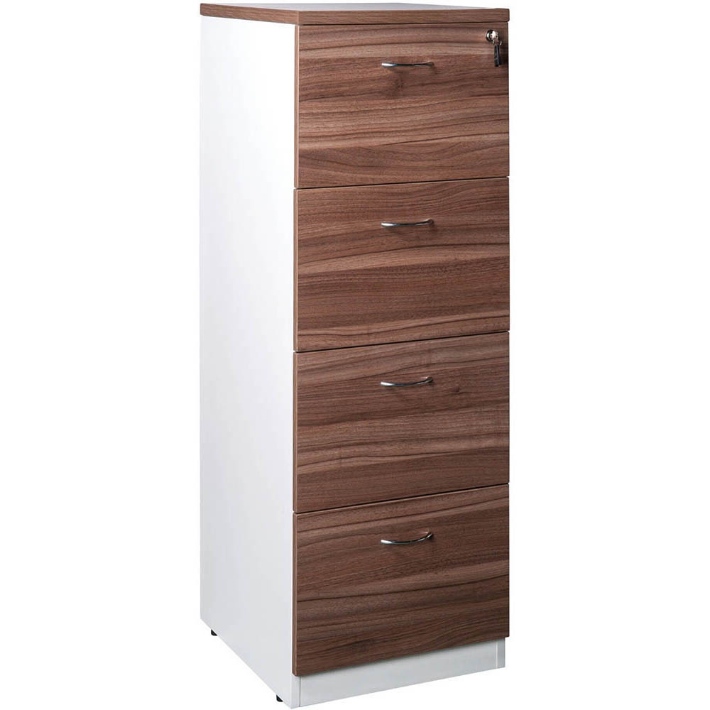 Image for OM PREMIER FILING CABINET 4 DRAWER 468 X 510 X 1320MM CASNAN/WHITE from Memo Office and Art