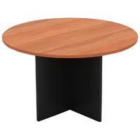 om round meeting table 1200 x 720mm cherry/charcoal