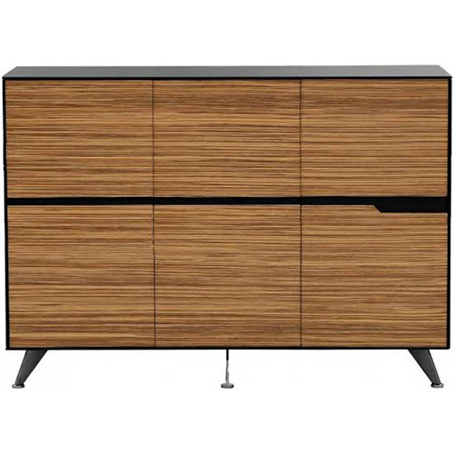 NOVARA CABINET 6 DOOR 1825 X 425 X 1750MM ZEBRANO TIMBER VENEER |  | 7041851