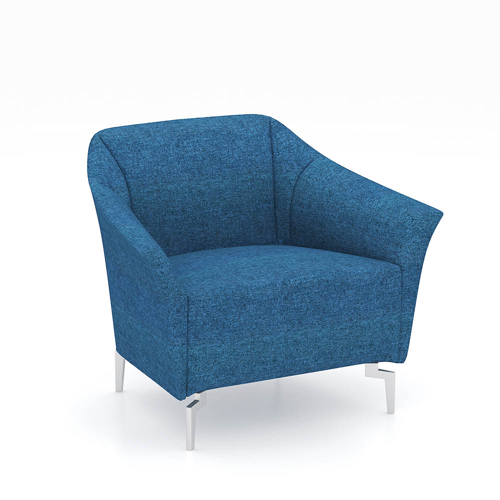 Image for VENICE FABRIC SOFA CHAIR SINGLE SEATER BLUE from York Stationers