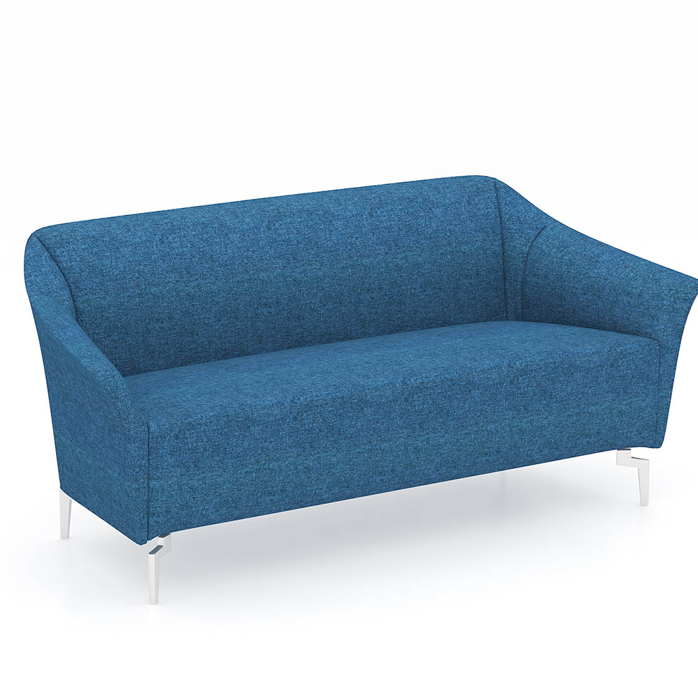 Image for VENICE FABRIC SOFA CHAIR TWO SEATER FABRIC BLUE from Eastland Office Supplies