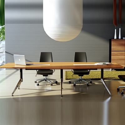 Image for NOVARA BOARDROOM TABLE 3000 X 1200 X 750MM ZEBRANO TIMBER VENEER from Office Express