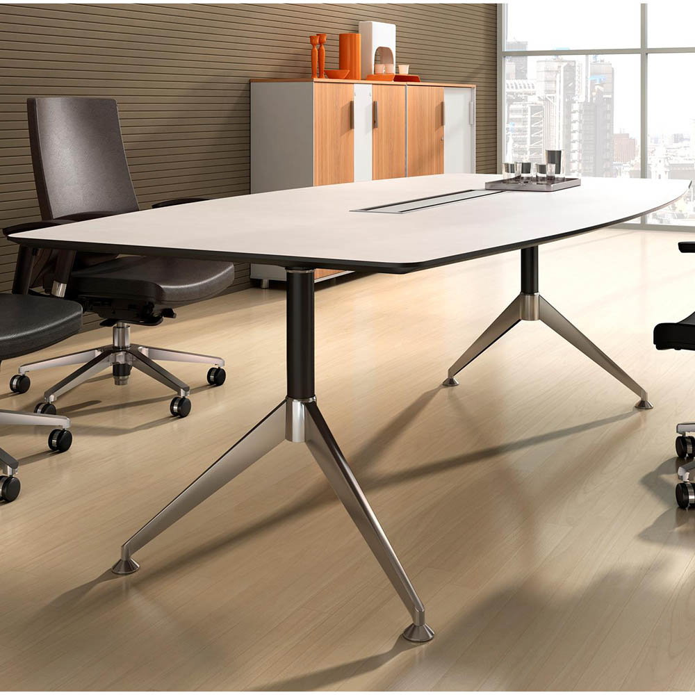 Image for POTENZA BOARDROOM TABLE 2400 X 1200 X 750MM WHITE from BusinessWorld Computer & Stationery Warehouse