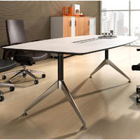 potenza boardroom table 2400 x 1200 x 750mm white