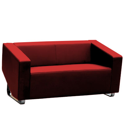 Image for CUBE SOFA LOUNGE TWO SEATER RED from Positive Stationery