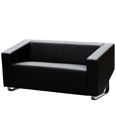 Image for CUBE SOFA LOUNGE THREE SEATER BLACK from Mitronics Corporation