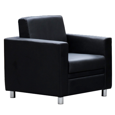 Image for MARCUS LOUNGE SINGLE SEATER BLACK from Australian Stationery Supplies