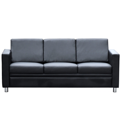 Image for MARCUS LOUNGE THREE SEATER BLACK from York Stationers