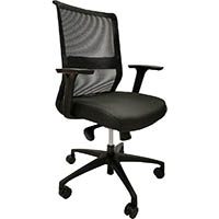 onyx ii task chair medium mesh back arms black