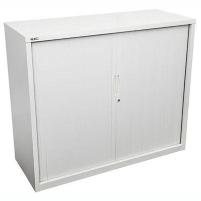 Image for GO STEEL TAMBOUR DOOR CABINET 2 SHELVES 1016 X 1200 X 473MM WHITE CHINA from Office Express