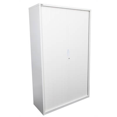 Image for GO STEEL TAMBOUR DOOR CABINET 5 SHELVES 1981 X 1200 X 473MM WHITE CHINA from York Stationers