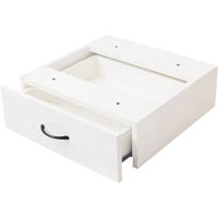 rapid vibe fixed desk pedestal 1-drawer 465 x 447 x 152mm white