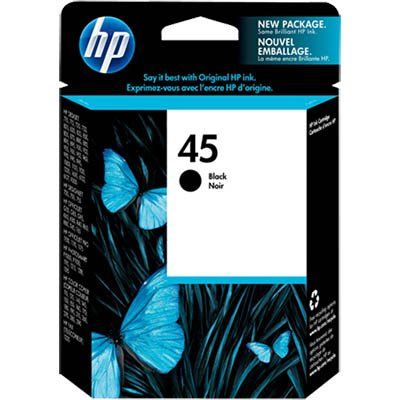 Image for HP 51645AA 45 INK CARTRIDGE BLACK from Mitronics Corporation