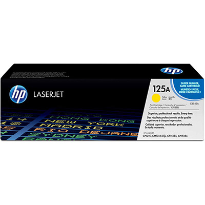 Image for HP 125A CB542A TONER CARTRIDGE YELLOW from BusinessWorld Computer & Stationery Warehouse