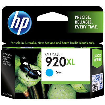 Image for HP CD972AA 920XL INK CARTRIDGE HIGH YIELD CYAN from Mitronics Corporation